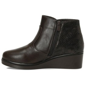 Resim Polaris 163050.z5pr Kahverengi Kadın Dolgu Topuk Bot 000000000102053891 Kahverengi 