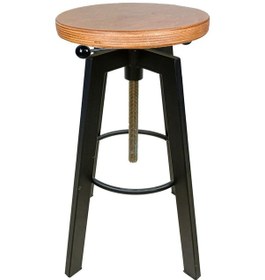 Resim Helen Bar Sandalyesi Bar Taburesi Ahşap Oturak Çok Renkli 