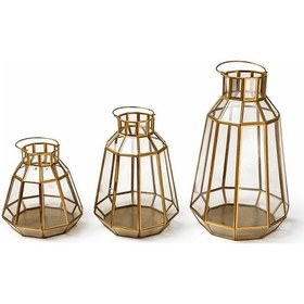 Resim River World Mumluk Fener Seti 3'lü Metal Gold Dekoratif 