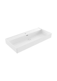 Resim Bocchi Milano 1378-001-0126 Tezgah Üstü Lavabo Parlak Beyaz 100 CM 