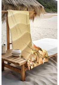 Resim Dijital Baskı Plaj Deniz Havlusu Kumsal Desenli Peştamal Hvl0031 Renkli 