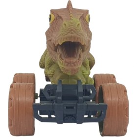 Resim Birlik Sürtmeli Dinazor Arabalar 12 cm - H-20 - Stegosaurus -Kahverengi 