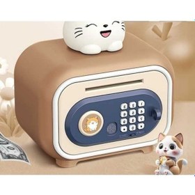 Resim Createtech Çocuklar İçin Akıllı Parmak İzi Ve Kodlu Kumbara - Erkek/kız Doğum Günü Hediyesi Kahverengi 7606 Pa 