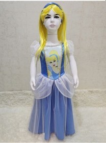 Resim Sindirella Kostümü Renkli Çok Renkli 