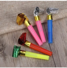 Resim 20 Adet Doğum Günü Parti Düdüğü Kaynana Dili Düdük Sesli Düdük Renkli Uzayan Düdük Renkli Düdük 