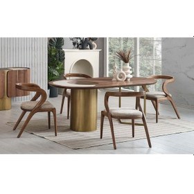 Resim Akrep Antrasit Kumaş Siyah Ahşap Sandalye 