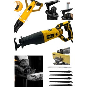 Resim Staxx Power Germany 4200 W Metal Şanzuman Tilki Kuyruğu Tuğla Ahşap Kemik Kesim Makinası Panter Testere 360'' 