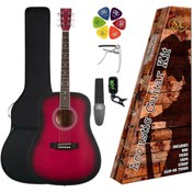 Resim SX SD104KRDS Akustik Gitar Seti (Red Sunburst) 