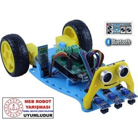 Resim 2wd Multitron Araç Kiti V3çizgi İzleyen Engelden Kaçan Bluetooth Demonte 