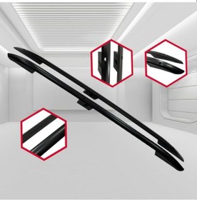 Resim Fiat Fiorino 2007-2024 Tavan Çıtası Araca Özel Siyah Renk Alüminy 