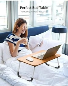 Resim Laptop Sehpası Masası Katlanabilir Yatak Koltuk Üstü Kahvaltı Bilgisayar Sehpası 