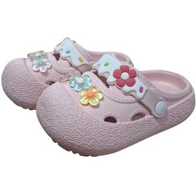 Resim Calx Kız Çocuk Çiçek Figürlü Kaydırmaz Taban Terlik Sandalet Bnt8160 Pudra 
