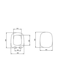 Resim Fenice Klozet Kapağı Parlak Beyaz A0327-001 Beyaz 
