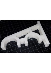 Resim Opencart Perde Çubuğu Çift Braket Sadece Plastik Aparattır 