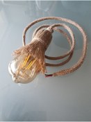 Resim teknotrust Bej Hasır Jüt Sarkıt Avize Kablo Duy, Ampul Dahil, Şık ve Şehirli Tasarım 