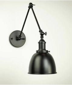 Resim Riolight Vintage,retro,rustik Üç Mafsallı Hareketli Başlık 1xe27 Siyah 