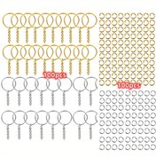 Resim 200 adet DIY Metal Anahtarlıklar Bölünmüş Halka Bağlantı ile Gümüş Altın Renk Kolye Tutucu Halkalar DIY Anahtar Zincirleri Takı Yapımı 