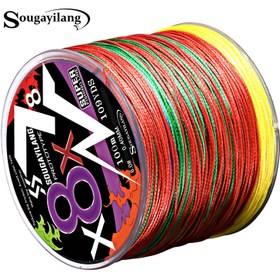 Resim Sougayilang 8 İplikli Örgülü Balıkçılık Hattı, 99.67 metre - Tuzlu ve Tatlı Su Balıkçılığı için Canlı Renklerde Aşınmaya Dayanıklı PE Çok Filament 