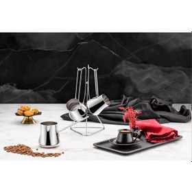 Resim Evimsaray Şahika 4 Parça Cezve Takımı 