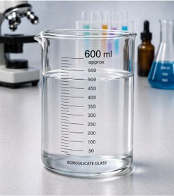 Resim Beher Cam Dereceli 600ml 1 Adet 