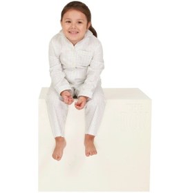 Resim The Don Krem Kareli Kız Çocuk Pijama Takımı (9-14 Yaş) 