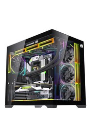 Resim Next Gaming Alpha Neon 750W 80+ Bronze Power 7x ARGB Fan Kumanda ve Kontrolcü ATX Boş Bilgisayar Kasası Siyah 
