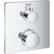 Resim Grohe Grohtherm Termostatik Banyo Duş Bataryası 2 çıkışlı divertörlü- 24079000 