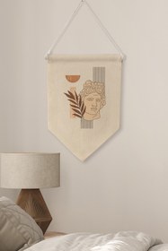 Resim Mutfak Duvar Dekoru, Pinterest Oda Dekoru, Boho Kanvas Flama Askılı Duvar Örtüsü Ve Süsü NO:505 - Renkli - 26 / 70 x 100 