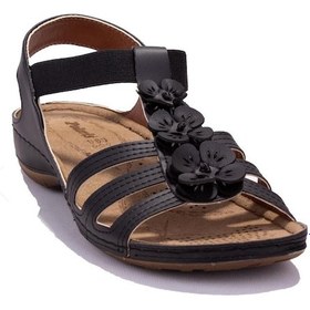 Resim Polaris 157362 Siyah Ortopedik Günlük Kadın Sandalet 001 