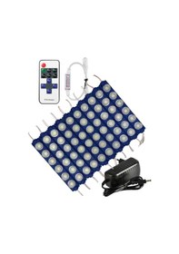 Resim 20 Adet 12 Volt 6 Watt 6 Lensli Turkuaz 3030 Smd Led Modül 12a Tek Renk Rf Dimmer 3a Priz Tipi Adapt 