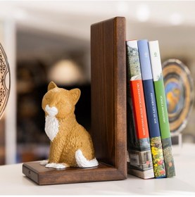 Resim Kedi Figürlü Kitap Desteği 