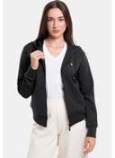 Resim Kadın Olympe Full Kapüşonlu Fermuarlı Sweatshirt - Siyah Siyah 