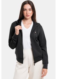 Resim Kadın Olympe Full Kapüşonlu Fermuarlı Sweatshirt - Siyah Siyah 