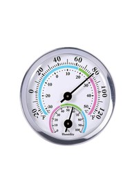 Resim Reedark Küçük Boy Aluminum Oda Sıcaklık Nem Ölçer - Duvar Takılı Ev Ofis Serinlik Ölçüm Aleti - Pil Gerektirmeyen Gümüş Renkli 