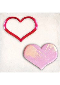 Resim Kalp Basık Kurabiye Kalıbı Şekillendirici Kopat 