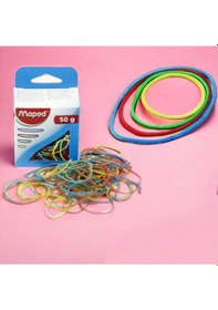 Resim Kauçuk Renkli Ambalaj Lastiği 50 Gr Farklı Boylarda Karışık Rengarenk 