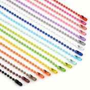 Resim 200/300 adet 11.99cm Renkli Boncuk Zincirleri Anahtarlıklar, Bebekler & Etiketler için - DIY Bileklikler & Takı Yapım Aksesuarları için Demir El Sanatları Bağlantı Elemanları 