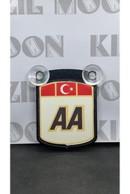 Resim Kızıl Gök Toyota Uyumlu AA Türkiye Pleksi Kemik Arma Cam Süsü 