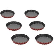 Resim Guardini Anto Mini 6'lı Tart Kalıbı Kırmızı 