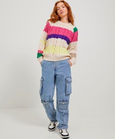 Resim Jjxx Bisiklet Yaka Kemik Kadın Kazak 12246501 Kemik 