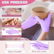 Resim 1 Adet Mor El ve Ayak Nemlendirici Set, Kuru ve Çatlak Ciltler İçin Özel Tasarım, Yumuşak Bej Renkli Peeling El ve Ayak Bakım Aracı, Yeniden Kullanılabilir, El Bakımı, Hediye Seçeneği 