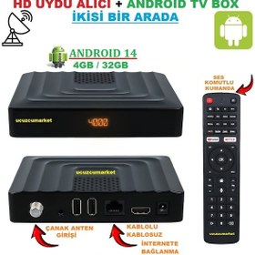 Resim Hd Uydu Alıcısı + Android Tv Box İkisi Bir Arada Süper Bir Ürün 