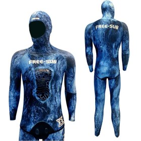 Resim Free-Sub 5mm Demre Blue Yamamoto Avcı Serbest Dalış Elbisesi - 2XL 