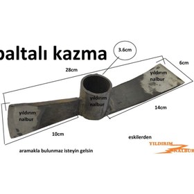 Resim Yıldırım Baltalı Kazma Ray Çelik Kaliteli Baltalı Çapa Odun Kırma Toprak Kazma 