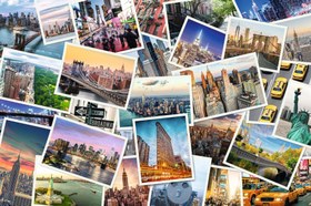 Resim 5000 Parça Puzzle New York Kartpostalları 