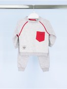 Resim MinikButik Erkek Bebek Cep Detaylı Ikili Takım 