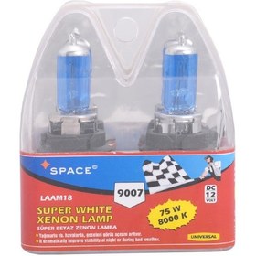 Resim Space Süper White 9007 75w 12v Ampul / Laam18 Renkli 