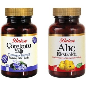 Resim Balen 1 Adet Çörekotu Yağı(Soft Jell) 1 Adet Alıç Ekstraktı 