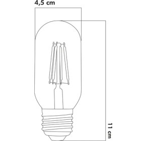Resim Heka Rustik LED Ampul 6W 2500K E27 Gün Işığı Erd-45 