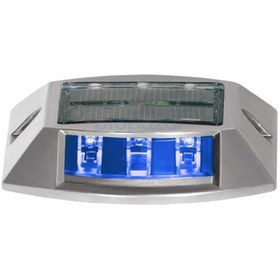 Resim Hayat Trafik Mavi Güneş Enerjili Yol Butonu, Solar Çakar Buton 